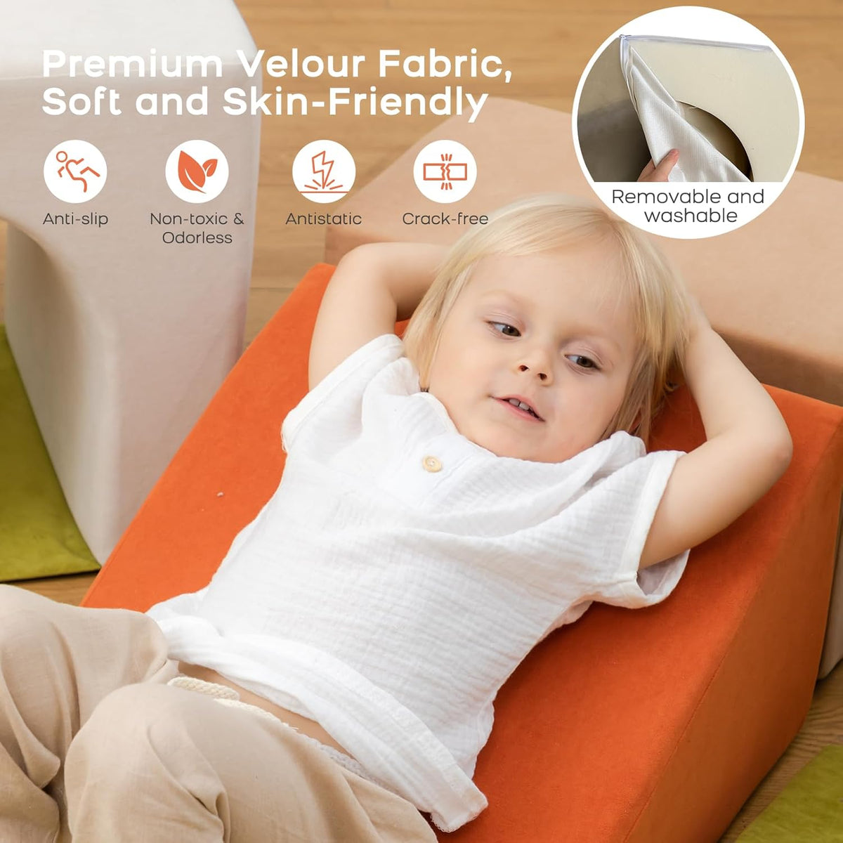 BanaSuper Kids Zachte Speelset, Schuimrubberen Klimblokken voor Kinderen, baby, Soft Climber, Indoor Hindernisbaan van Schuimrubber, voor Kleine Kinderen, Montessori-speelgoed