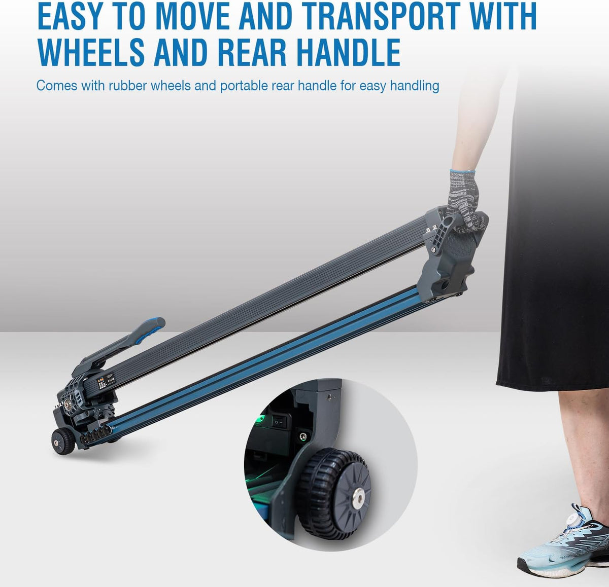 KATSU Tools Professionele handmatige tegelsnijder 48 inch 1200 mm - aluminiumlegering -lasergids - rubberen wielen - gemakkelijk verplaatsen - precisie snijden grote muur vloer porseleinen tegel