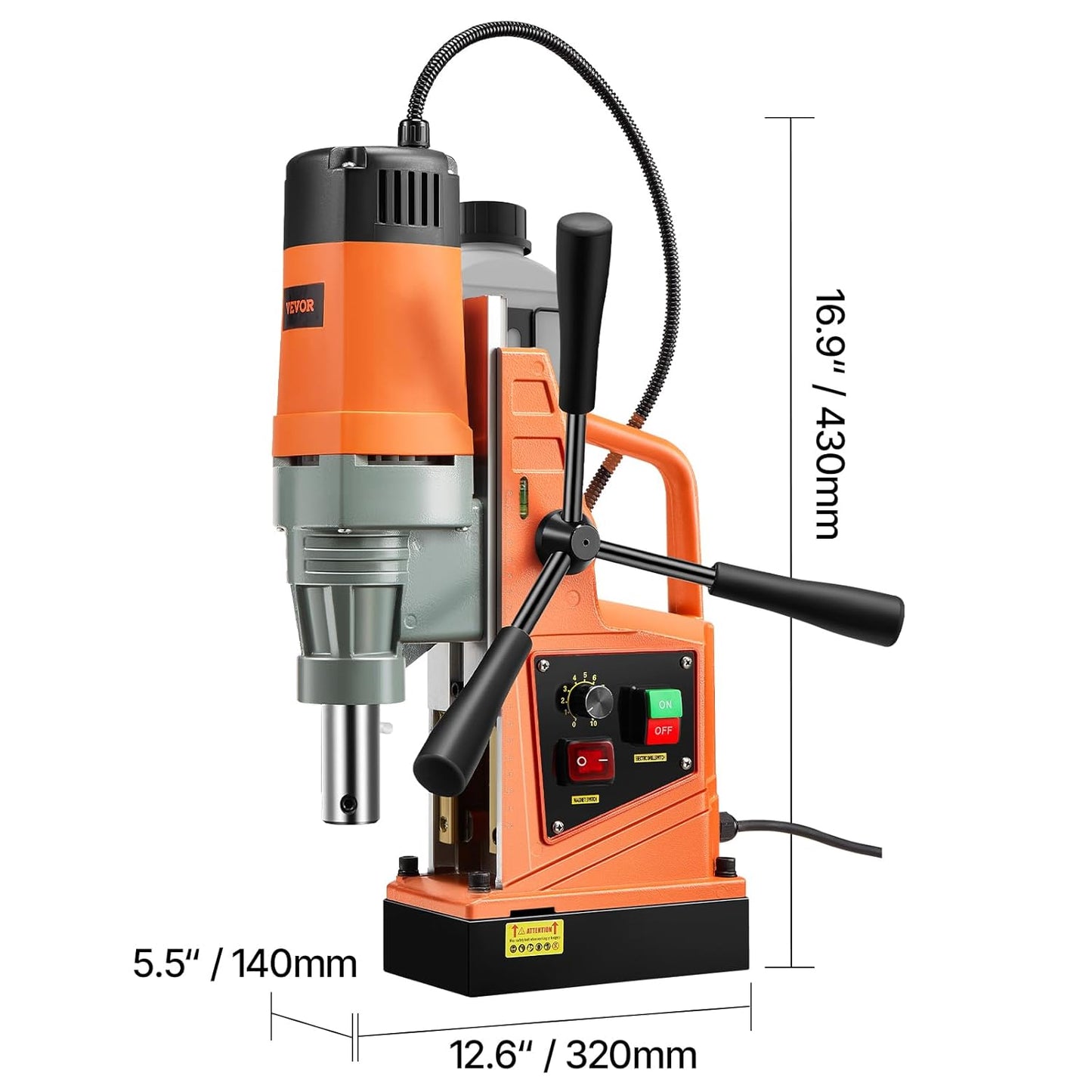 Magnetische Kernboormachine – Kernboor – Elektromagnetische Boormachine – Magnetische Boor – Kolomboormachine – Krachtige 1550 W Motor – Sterke Magneetbasis 13.000 N