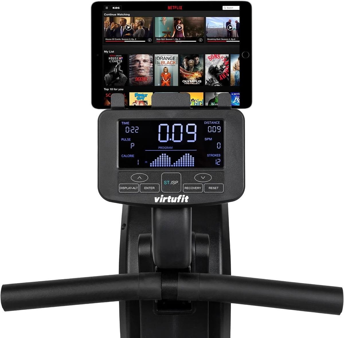VirtuFit Elite Air Magnetic Rowing Machine - Rowing Machine - Foldable - Rower - LCD Display - 16 positions - QUORE