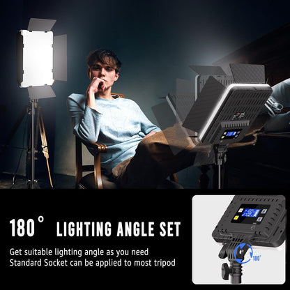 Fotoverlichting – Led Videolamp, Fotolamp, Studiolamp, Videolicht – 2 Stuks – Tweekleurig 2700-6500 K – 36 W Per Lamp, Dimbaar