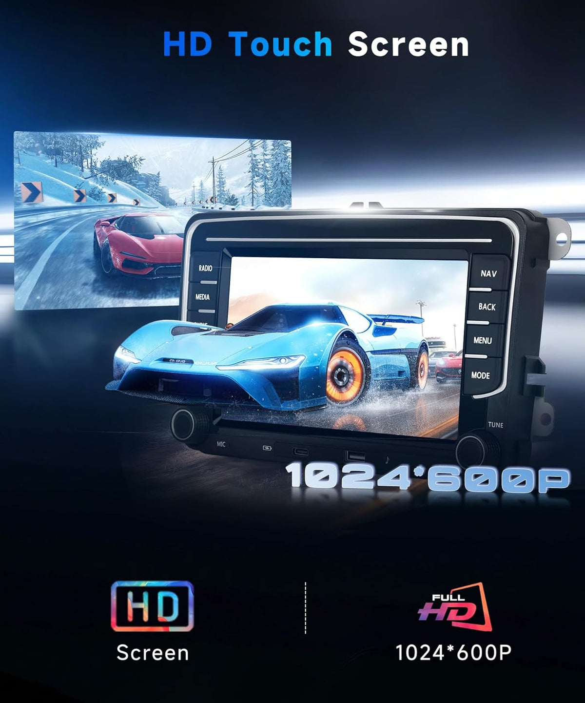 <font dir="auto" style="vertical-align: inherit;"><font dir="auto" style="vertical-align: inherit;">        4+64G Car Radio Android 15 for VW Golf 5 6 Passat Jetta Caddy EOS T5 Tiguan Touran CC Polo, 7'' HD Touch Screen with Wireless Carplay Android Auto