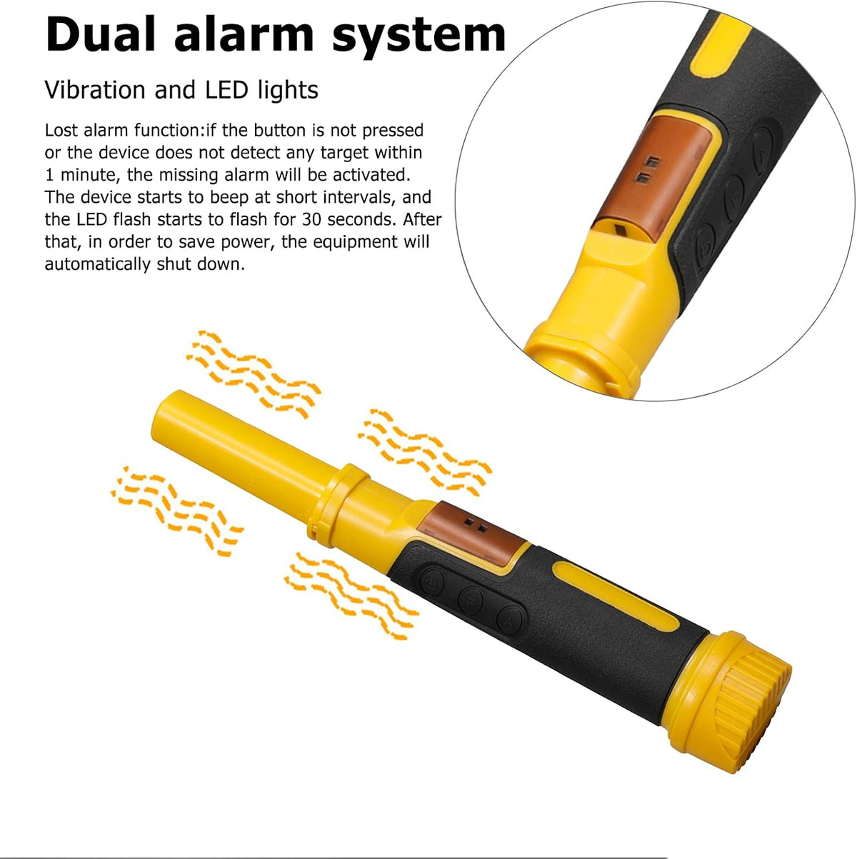 2-in-1 Metaaldetector en Pinpointer – Metaalzoeker – Goudzoeker – Schatzoeker – Duikmetaaldetector – IP68 Waterdicht tot 60 Meter – 3 Gevoeligheidsniveaus