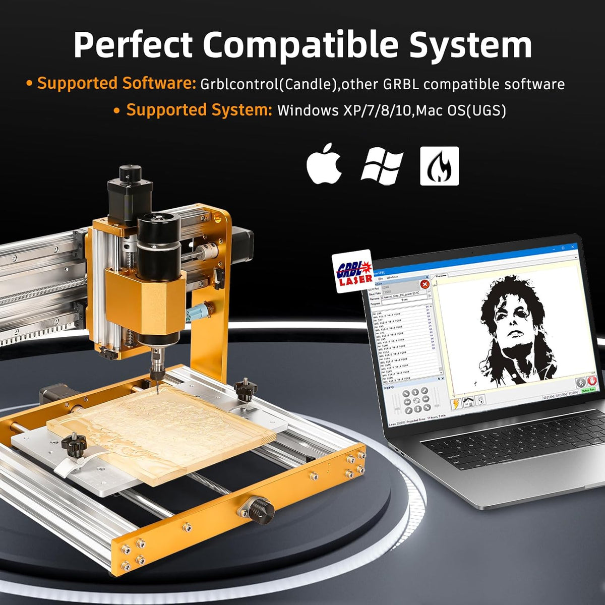 Lunyee 3018 Pro Ultra CNC-freesmachine 500W volledig metalen freesmachine Verbeterde 3-assige graveermachine Eindschakelaar en noodstop met GRBL offline besturing voor metaal, hout, acryl PCB MDF