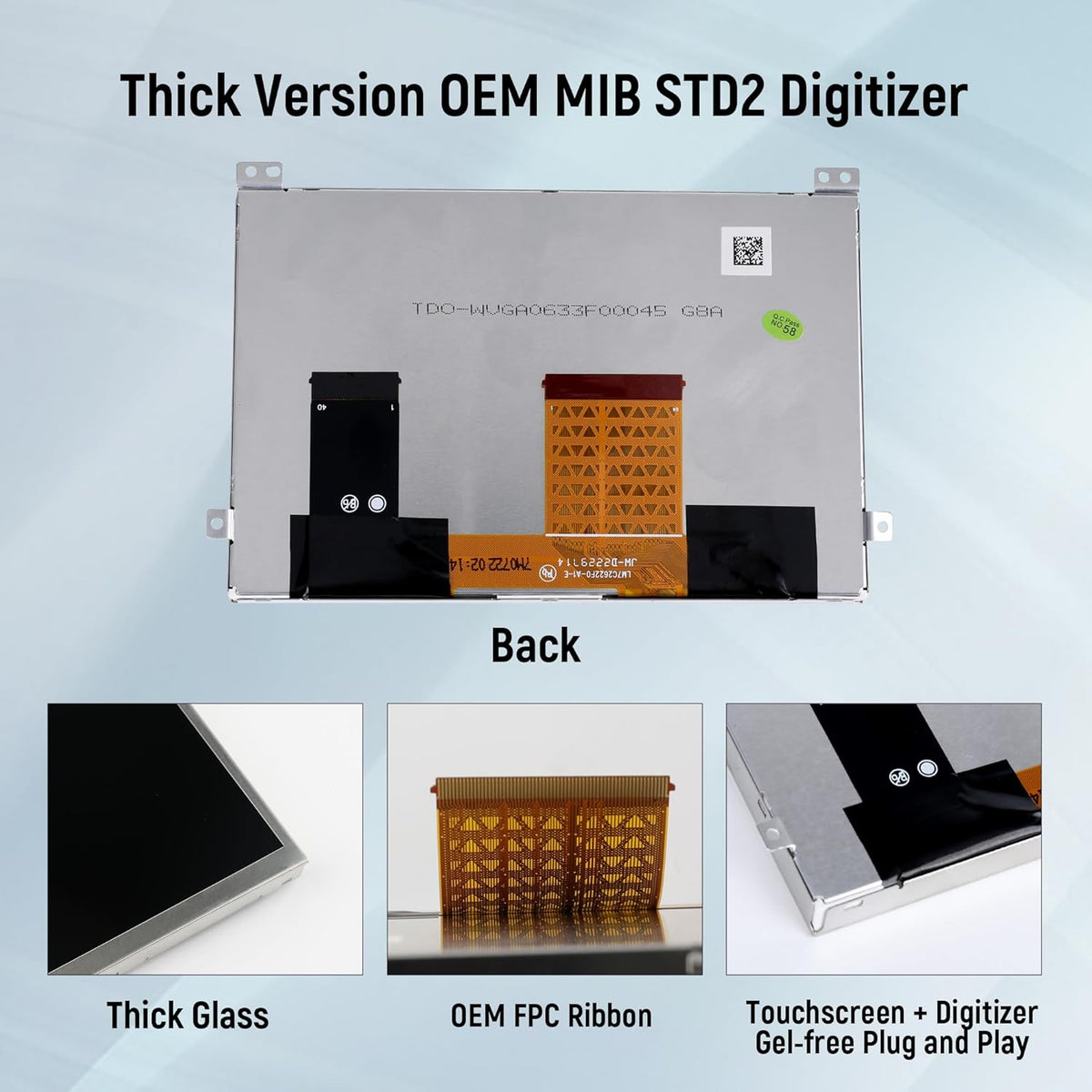 TDO-WVGA0633F00045 6,5 inch LCD Display Touch Screen Digitizer voor VW Magotan B7 Jetta Passat Scirocco Golf 6R Polo Tiguan Multimedia Navigation MIB STD2 200 682 Vervangt TDO-WVGA0633F00039