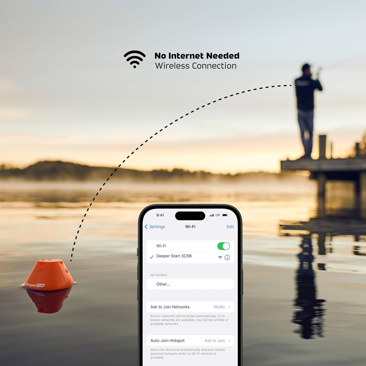Deeper START Smart Fisvinder - lichte draadloze W-LAN-viszoeker voor oevers vissers