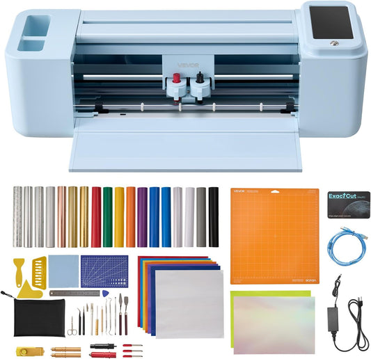 VEVOR Vinylsnijplotter, 305 mm, met gereedschapsset, materialen, touchscreen-bediening, multifunctionele snijmachine, compatibel met Android, iOS, Mac, Windows, voor knutselpapier