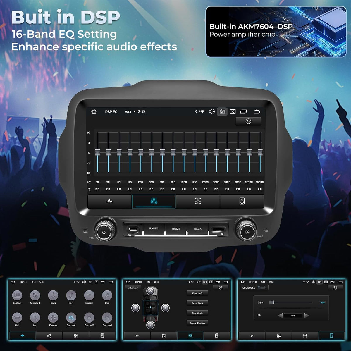 Android 14.0 Autoradio voor Jeep Renegade 2015-2020 met 9 Inch Touchscreen GPS Navigatie Radio Ondersteuning 4G DSP TPMS OBD Draadloze Carplay/Android Auto 4+64GB