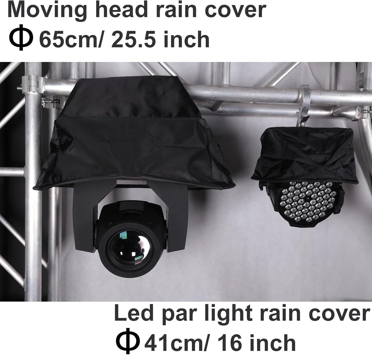 Moving Head regenhoes, waterdichte hoes voor bewegende kop weerhoes, Beam 7R Cover voor waterdichte bewegende lichten (Pack van 4 Balck)