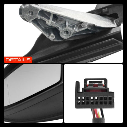 Frankberg 1 x buitenspiegel, links, elektrisch, compatibel met Golf VII 5G1 BE1 BE2 BQ1 2012-2021 Golf VII Van 5G1 2012-2017 Golf VII Variant BA5 BV5 2013-2021, vervanging # 5G0857521
