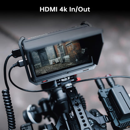 Cameramonitor – Videomonitor – Field Monitor – HDMI Monitor – Camerascherm – 6 Inch Full HD Touchscreen met Rig Cage – 2000 cd/m² Helderheid en 4K HDMI In/Uit