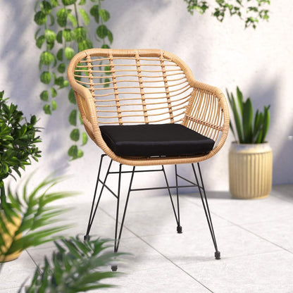 Casaria Tub chair Bali with cushion - 2 pieces - polyrattan - garden chair - QUORE
