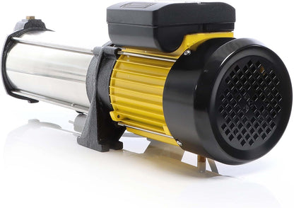 Wiltec centrifugaalpomp meertraps 9000 l/h 2200 W opvoerhoogte 55 m waterpomp voor huishoudelijke watersystemen, ideale stromingspomp voor huis en tuin