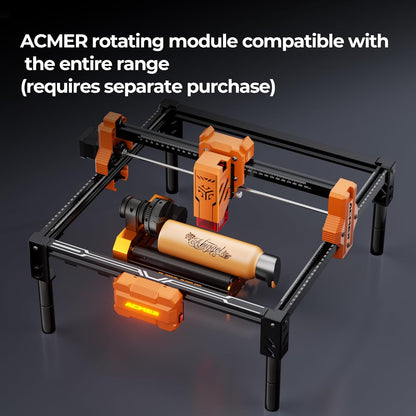 ACMER S2 7W lasergraveermachine 48W uitgangsvermogen laser graveer machine voor hout laser300x300mm 10.000mm/min houtlasergraveerder voor doe-het-zelf batch-personalisatie onderwijs lesgeven modelbouw