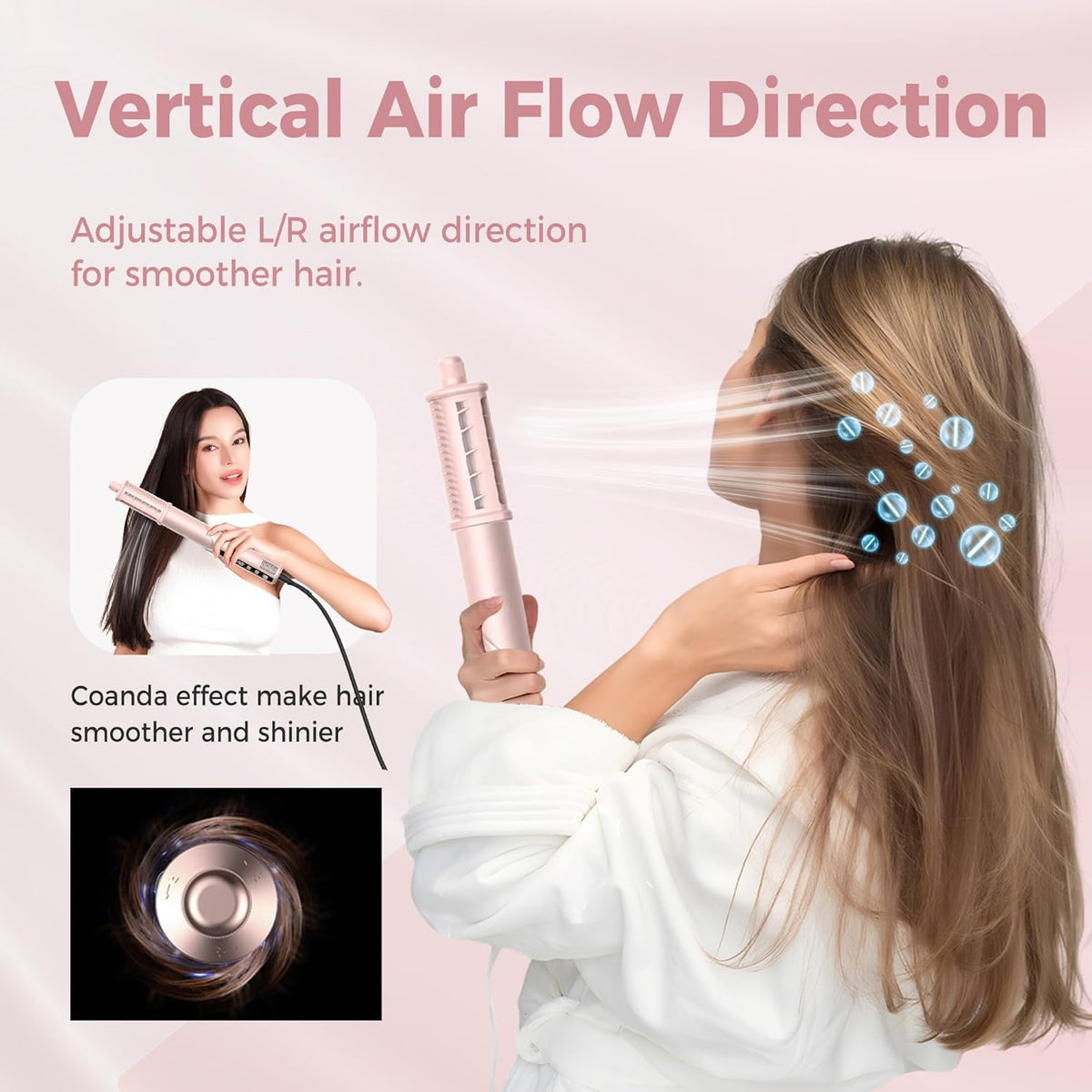 Pro Air Styler 8-in-1 haarstyler set, 1400 W, airbrush-haarstyler met 110.000 omw/min föhn met diffuser, ronde borstelföhn, krultang, auto-wrap, stijltang, voor styling, volumize, krullen en