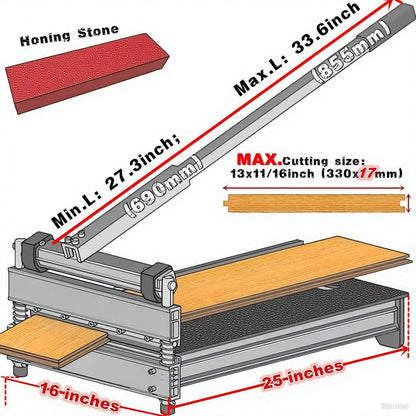 13 inch Vloerensnijder – Laminaatsnijder, Vinylsnijder, PVC-snijder, Vloerencutter – Tot 330 mm breed en geschikt tot 17 mm dik – Stofvrij en zonder stroom