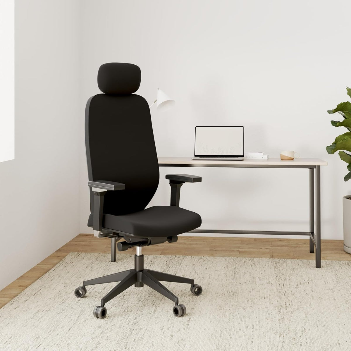 Ergonomische bureaustoel – Bureaustoel Thuiswerken – Draaistoel – Comfortabele Bureaustoel – Kantoestoel – 3D-kantelmechanisme – Verstelbare 5D-armleuningen