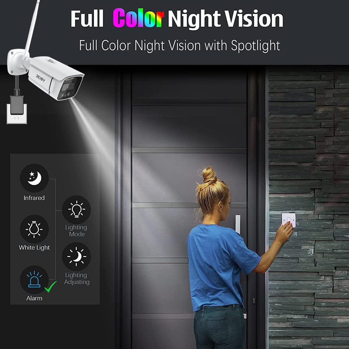 Bewakingscamera Systeem – CCTV Camera Buiten – Draadloze Beveiligingscamera – Wifi Camera Set – Outdoor Camera Set – 3MP HD Beeldkwaliteit – 1TB Harde Schijf Met Spotlight & Tweeweg Audio