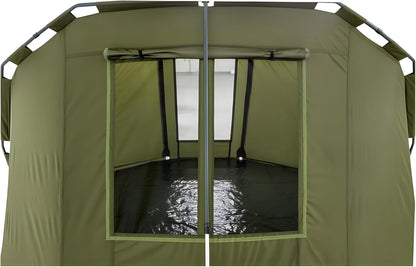 Lucx® Caracal Bivvy Vistent voor 1 tot 2 personen, karpertent, 295 x 290 x 165 cm, 10.000 mm waterkolom, campingtent