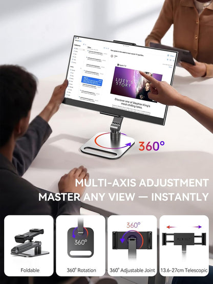 UPERFECT Draagbare Monitor 15.6" 125% sRGB Portabler Monitor met Opvouwbare Standaard, 2000:1 Contrast HDR EyeCare FHD Mat Ultradun Tweede Scherm voor Laptop/PC/Smartphone/Spelconsoles