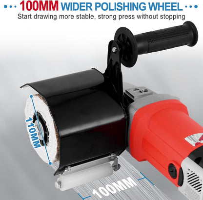 Elektrische Polijstmachine – Polijst- En Schuurmachine – Schuurmachine – Trommelschuurmachine – Buffermachine – Rood EU – 2800 W – 8 Instelbare Snelheden