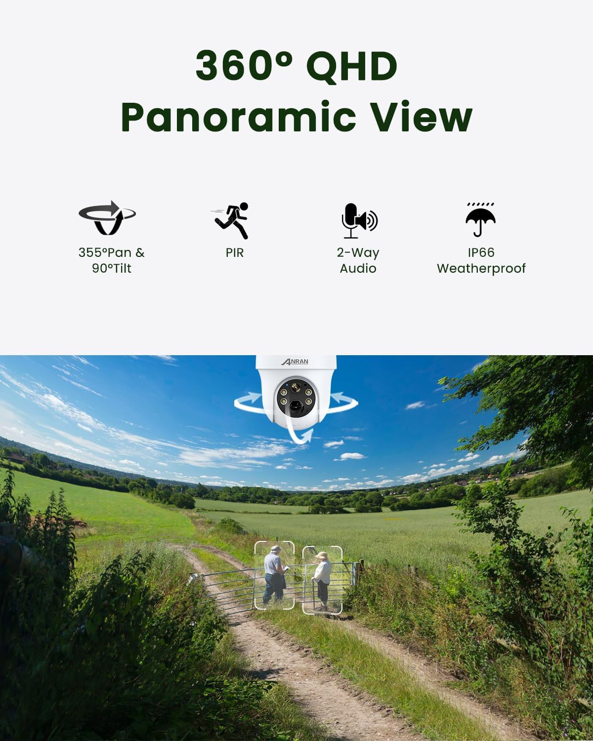 Draadloze 3G/4G LTE Beveiligingscamera – Buitencamera – Wifi-Loze Bewakingscamera – Zonnepaneel Camera – Batterijcamera – 2K Resolutie – PIR Humanoïde Detectie