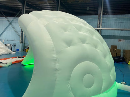 SAYOK Opblaasbare tent met ledlicht met luchtventilator, 6 x 2,7 mh, draagbare luifel, Luna Office Pod voor evenementen, feesten, podiums, bruiloften, beurzen, tentoonstellingen