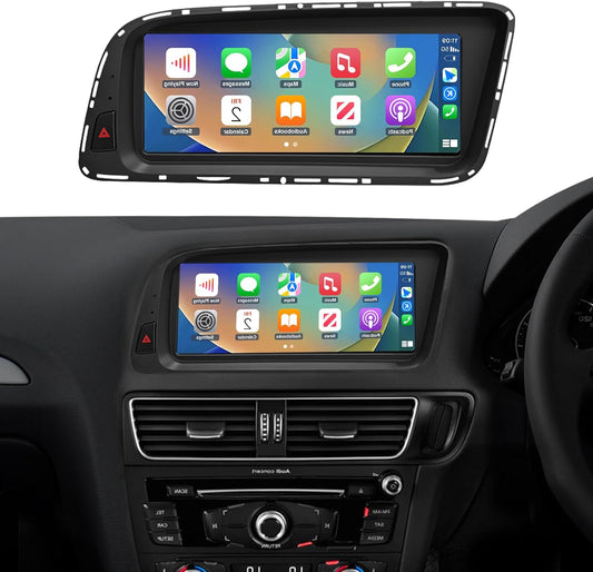 Ninetom Car Radio 8.9 Inch Touch Screen with Wireless Carplay and Android Car for 2009-2017 Audi Q5 with 2G MMI System, Supports Mirrorlink, Camera, Navigation - QUORE