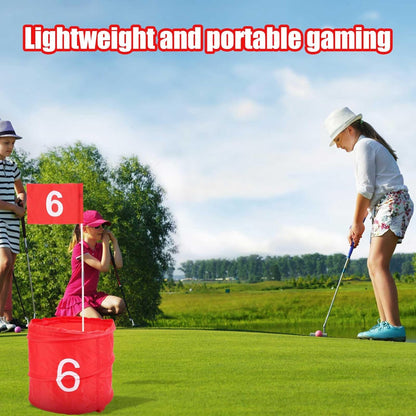 Golf Yard Game, 6 Holes Bucket Golf Games Backyard Golf Game Set Golf Practice Game voor Volwassenen Kinderen Gazon Strand Tuin Camping Park