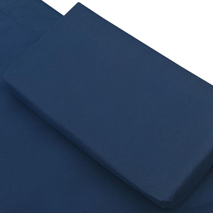 Tidyard Dubbel ligbed voor buiten, terras, balkon, buiten, zwembad, strand, bank, chaise longue, stof, blauw, 200 x 173 x 45 cm - QUORE
