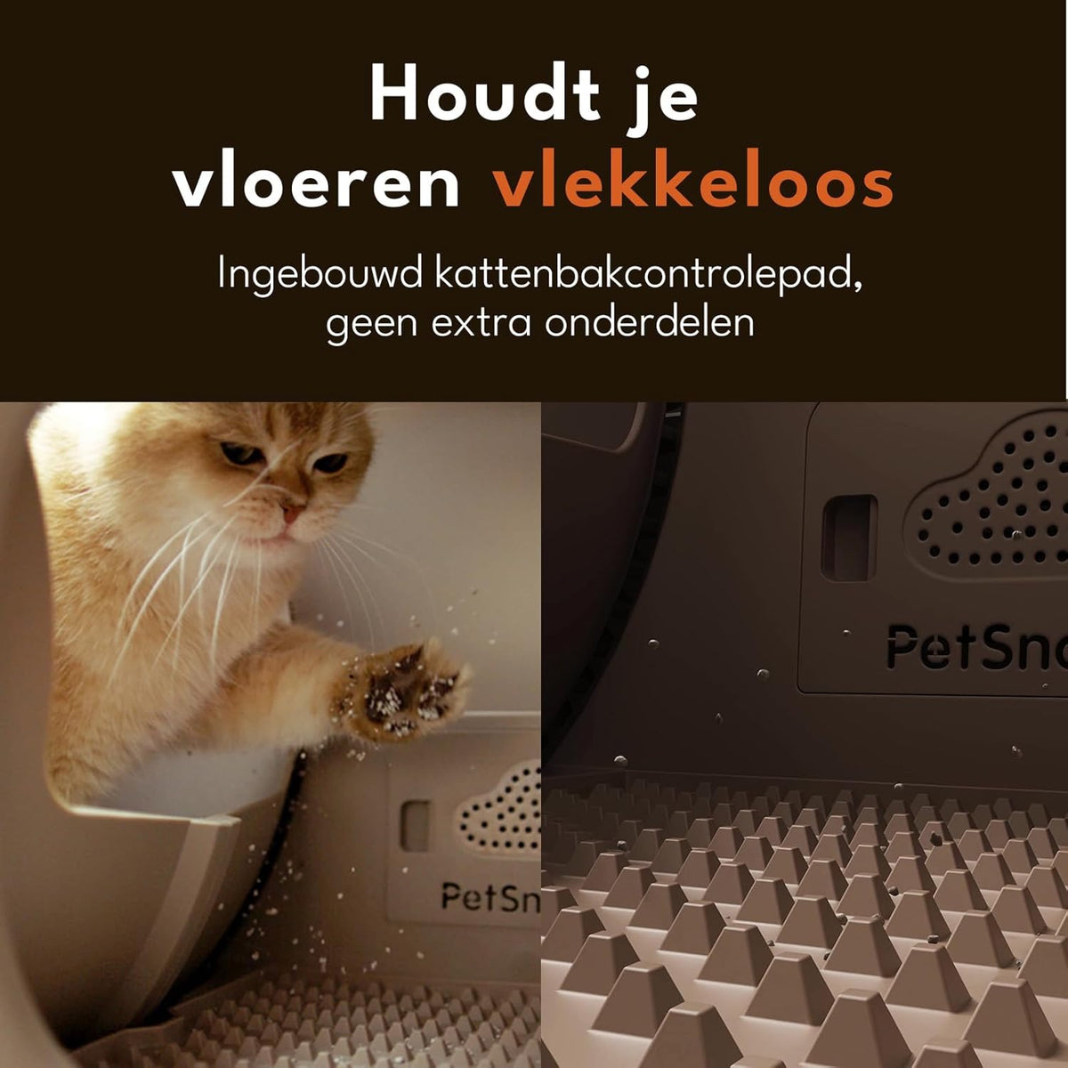 Snow+ Zelfreinigende kattenbak, automatische kattenbak met app-besturing/veiligheidsbescherming, geurverwijderend TiO2-systeem, extra grote slimme robotkattenbak, geschikt voor meerdere katten van