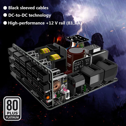 LC-POWER 1000W platina voeding voor pc