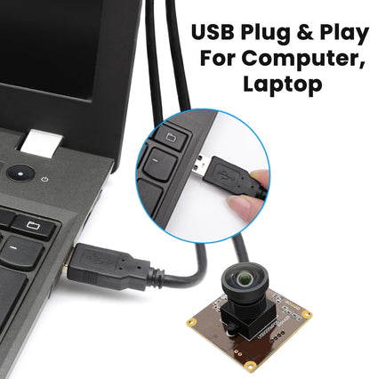 USB-Cameramodule – USB-Camera – Webcam Board – Machinevisie-camera – Industriële Videocamera – Global Shutter – 5 MP 50 FPS 120° Groothoeklens
