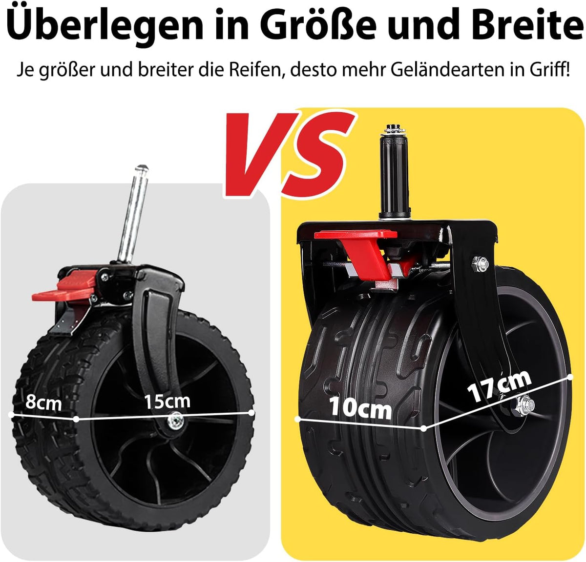 Sekey XXXL Opvouwbare Bolderwagen 300L 150KG Draagvermogen, Opvouwbare Bolderwagen 17x10 cm Extra Brede Banden voor Alle Terreinen, Gepatenteerd Opvouwbaar uit VIER Richtingen, XXXL-Super 4013, Zwart