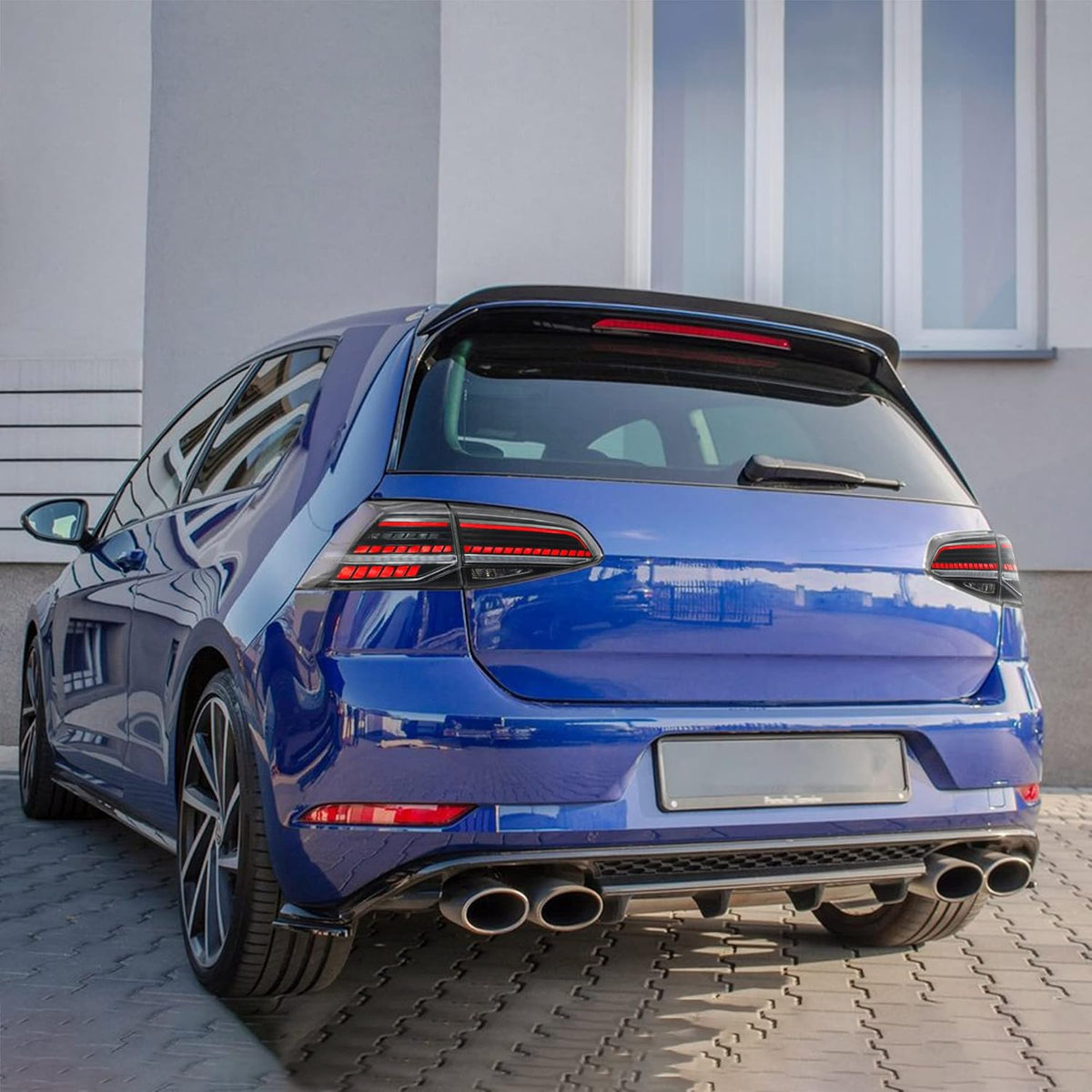 VLAND Achterlichten compatibel met Golf 7 Golf 7.5 hatchback 2013-2020 [niet voor Variant Combi], met E-markering, 1 set (zwart)