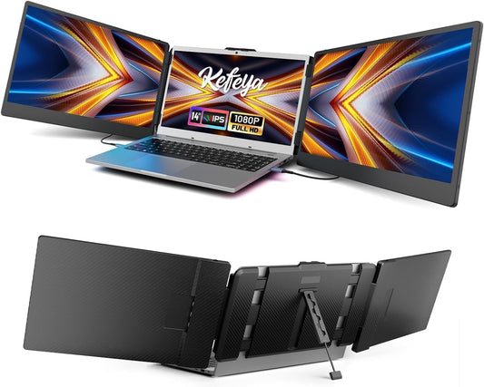 Draagbare Laptop Monitor – Extern Scherm – Tweede Scherm – Laptop Screen Extender – Portable Monitor – 14 Inch Full HD – IPS Display – 180° Draaibaar – USB-C & HDMI Aansluiting