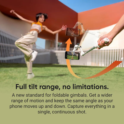 Insta360 Flow 2 Pro Sportbundel Grijs - Opvouwbare AI Telefoon Gimbal, Track in 200+ iOS-apps, Multi-Persoon & 360 Pan Tracking, Ingebouwde statief/Selfie Stick, iPhone/Android Stabilizer