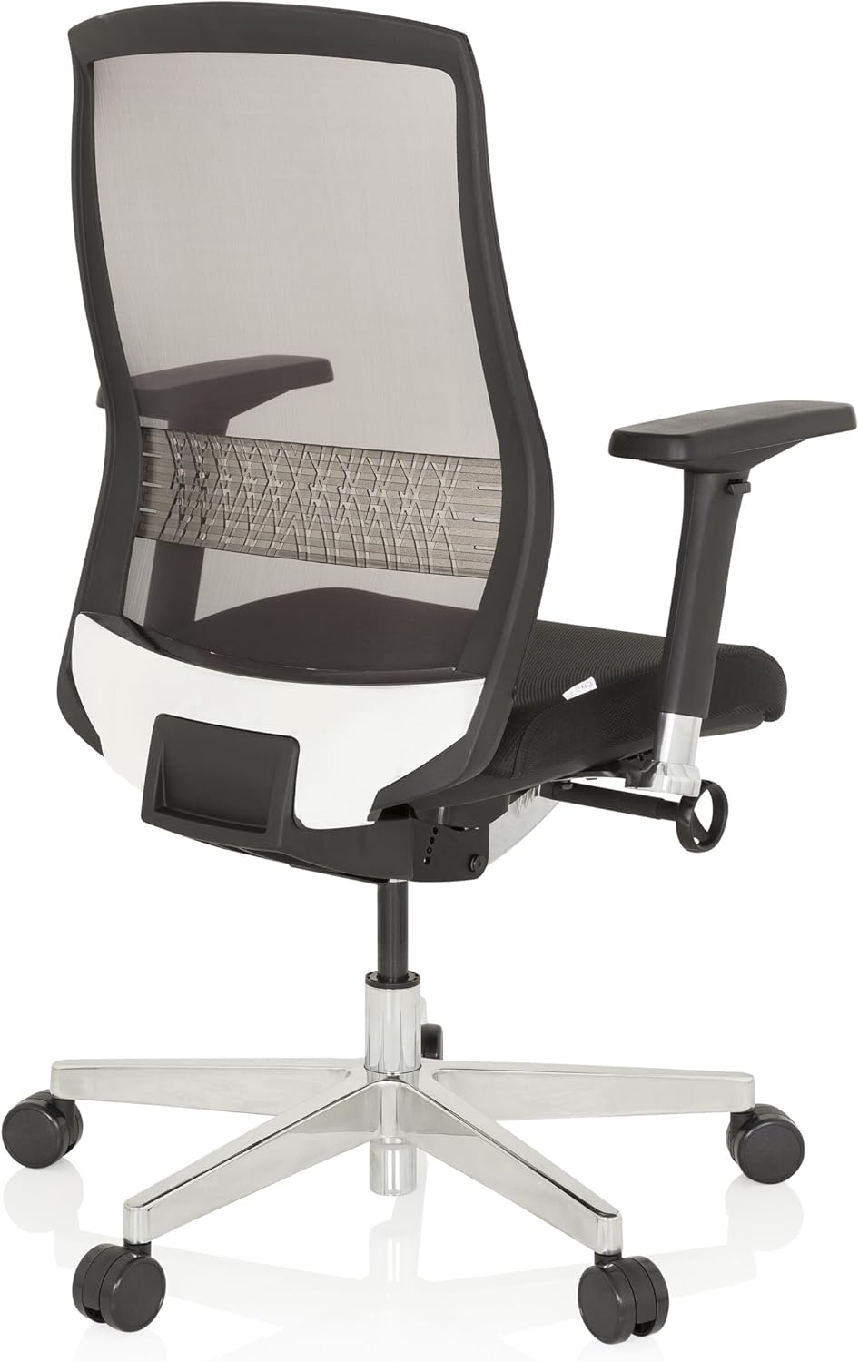 hjh OFFICE FOUNTAINE 657658 bureaustoel zwart draaistoel ergonomisch met zelfherstellende netrug