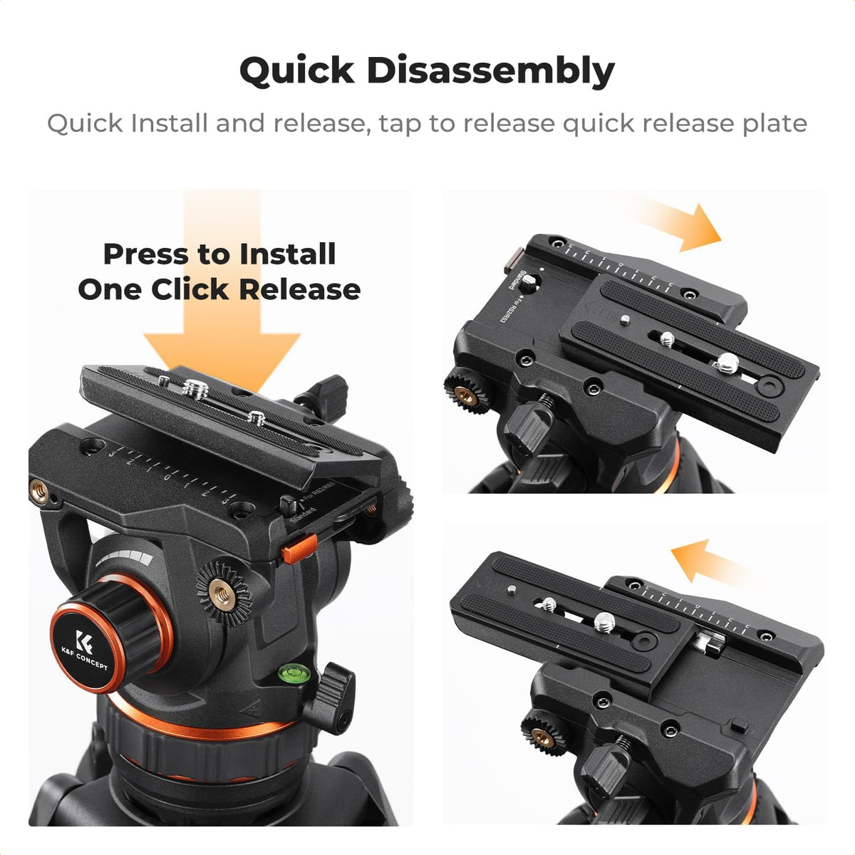 Videostatief – Camerastatief – Fotostatief – Driepootstatief – Tripod – Verstelbaar Van 89 Tot 191 Cm – Aluminiumlegering Met 360°-Vloeistofkop