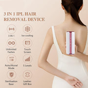 Lichttherapie - Rood Licht Therapie - LED-Therapie - IPL-Apparaten - Gratis Veiligheidsbril - 2 Laser Ontharing - met 3 Functies - HR-  SC - RA - Rood Licht Huidverjonging -  Saffier Ijskoeling - Lichte Pijnvrije Lazer Epilator - Roze