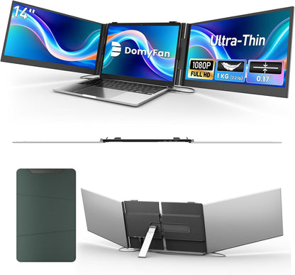 Draagbaar 14 Inch Scherm – Mobiel Monitor – Extensie Display – Laptop Extra Scherm – Ultralicht 1000g – Full HD 1080p – USB-C & HDMI Plug & Play