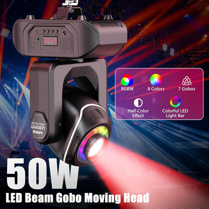 24 W Bewegende Kop Podiumlicht – Moving Head Licht – DJ Spot – Disco Verlichting – Feestverlichting – 8 Kleuren & 7 Patronen – 540° Pan & 215° Tilt