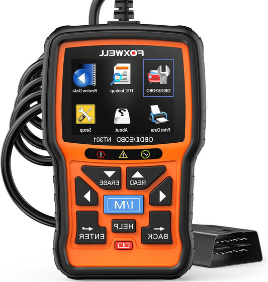 OBD2 Autodiagnose – Foutcode Scanner – Motor Diagnose Tool – Check Engine Reset – 2,8 Inch Kleurenscherm – Ondersteunt O2 Sensor en EVAP Test