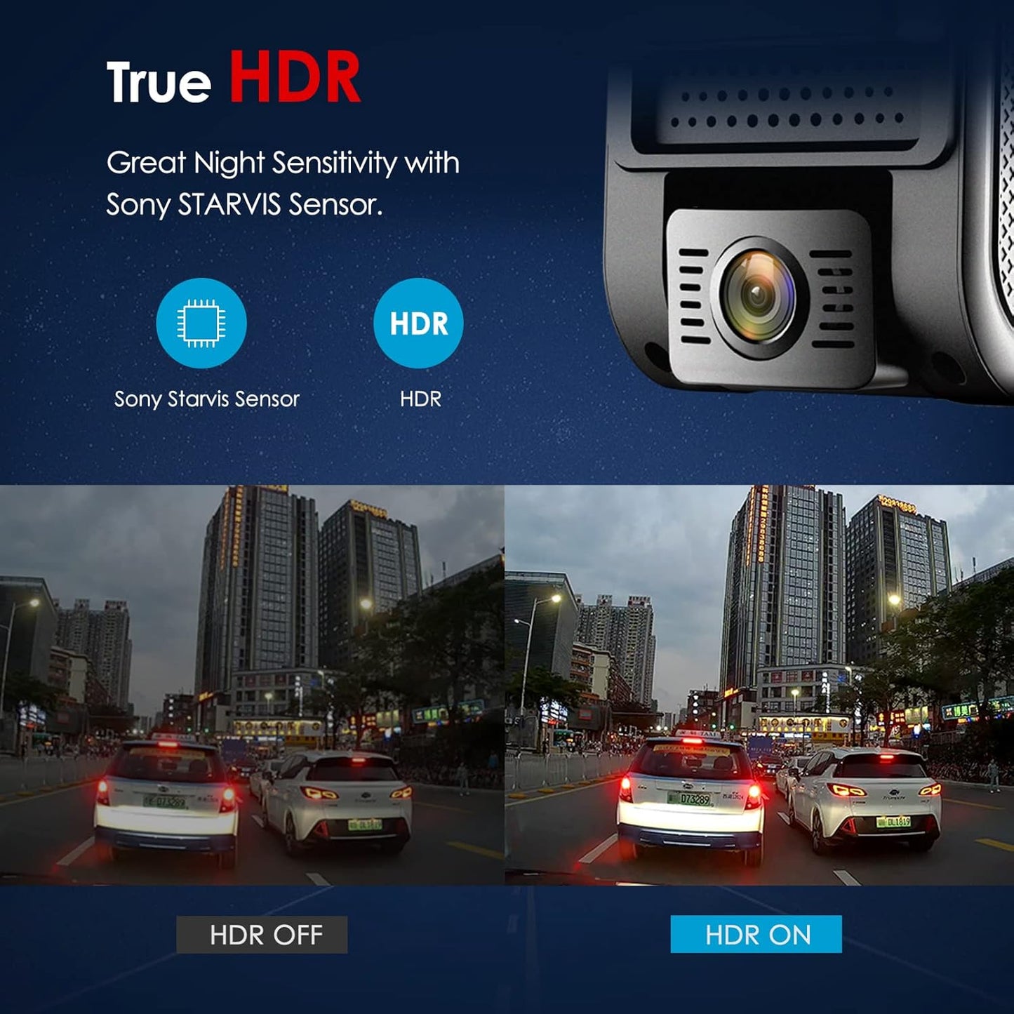 VIOFO Alleen A119 V3 Dash Cam Front Camera - G-sensor Bewegingsdetectie GPS HDR Verbeterde Nachtzicht Dash Camera - 140° Groothoek, Compact 2.0" LCD-scherm in autocamera voor auto's