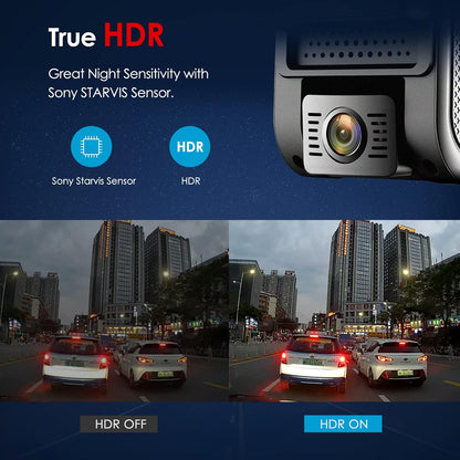 VIOFO Alleen A119 V3 Dash Cam Front Camera - G-sensor Bewegingsdetectie GPS HDR Verbeterde Nachtzicht Dash Camera - 140° Groothoek, Compact 2.0" LCD-scherm in autocamera voor auto's