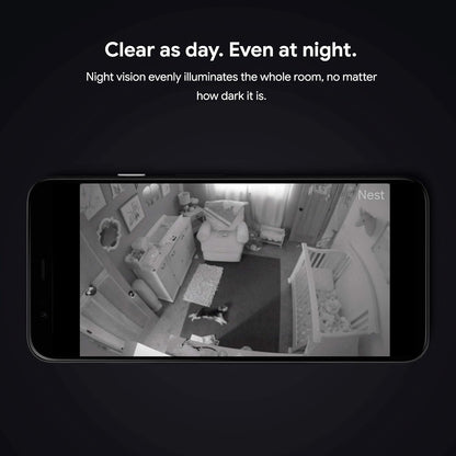 Nest Cam Indoor Security Camera Black Silver NC1102ES