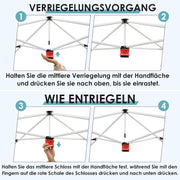 Paviljoen - Tuinpaviljoen - Partytent - Tuintent - Pop-up Kliksysteem - met 4 Muggennet Zijpanelen - Roldraagtas - Waterdicht - Stabiel - Dubbel Dak - UV-bescherming 50+ - 4 Zandzakken - voor Patio - Markt - Camping - 3.6 x 3.6 m - Grijs-Wit