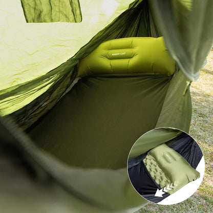 Night Cat Hammock with Mosquito Net: Design One Piece Hammock with Tarp Lightweight Portable for 1 Person Camping Hiking Green
