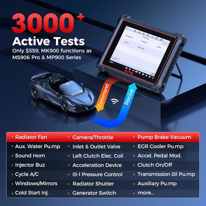 Auto Diagnosekoffer – OBD2 Scanner – Auto Diagnosetool – Auto Diagnosesysteem – Voertuig Scanner – 3000+ Actieve Tests – Android 11 Touchscreen 8 inch