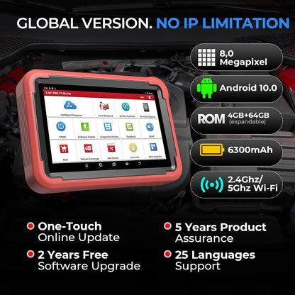 LAUNCH Start X431 PROS V -auto van het diagnostische apparaat van het compleet Level OE -systeem, bidirectionele controle, immobiele service, sleutelprogrammering, ECU -codering